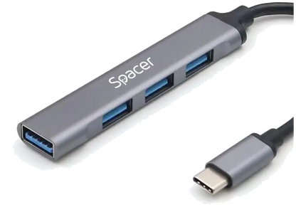 Spacer SPHB-TYPEC-4U-01 HUB USB, porturi: USB 3.0 X 1, USB 2.0 x 3, conectare prin USB-C, cablu 1m