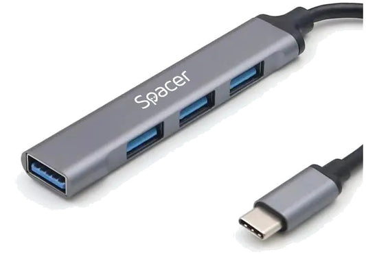 Spacer SPHB-TYPEC-4U-01 HUB USB, porturi: USB 3.0 X 1, USB 2.0 x 3, conectare prin USB-C, cablu 1m