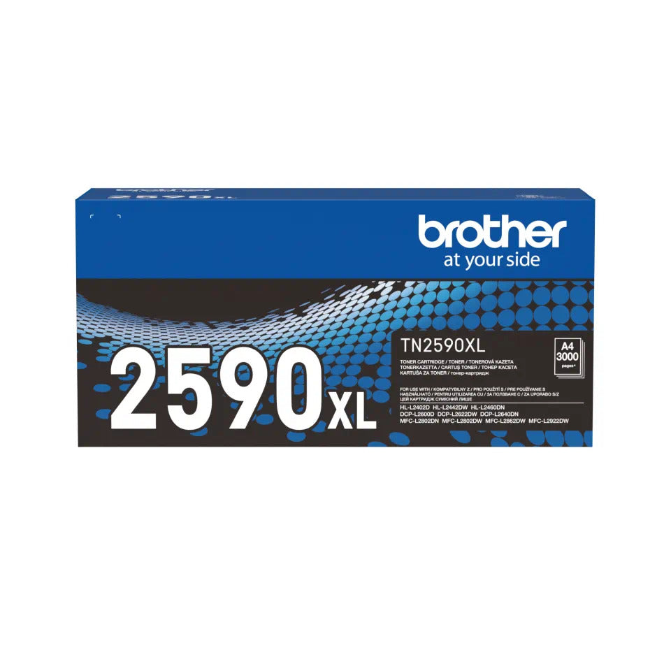 Brother TN2590XL TN-2590XL Toner negru original pt L-L2402D, HL-L2442DW, HL-L2442DW, 3000 pagini, 4977766830355