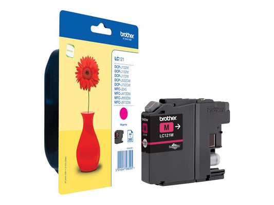 Brother LC121M LC-121M Cartus magenta original pentru DCP-J132W, DCP-J152W, DCP-J552DW, 300 pag, 4977766723206