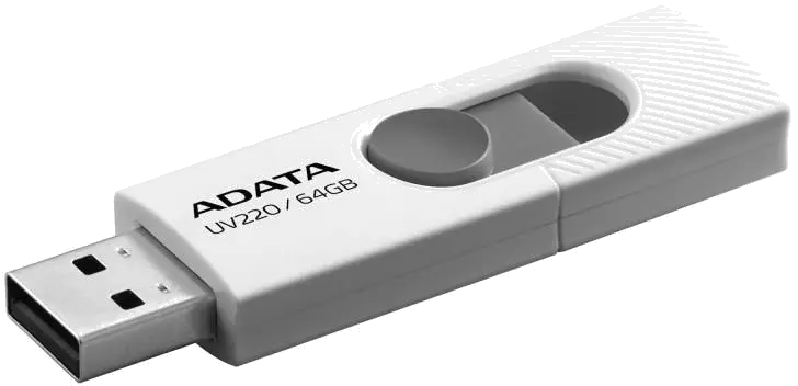 ADATA AUV220-64G-RWHGY UV220 USB Flash Drive 64GB white/gray retail, USB 2.0, 4713218462770