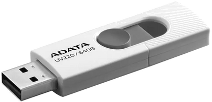 ADATA AUV220-64G-RWHGY UV220 USB Flash Drive 64GB white/gray retail, USB 2.0, 4713218462770