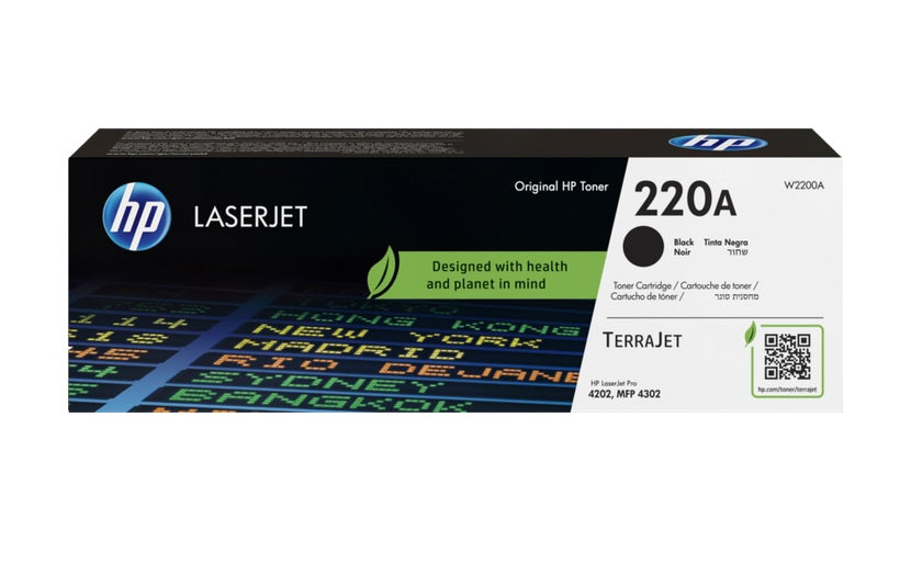 HP W2200A Cartus toner Laser Negru No. 220A ORIGINAL pentru LaserJet Pro 4202, 4302, 193808760259