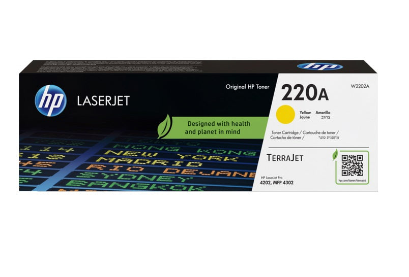 HP W2202A Cartus toner Laser Yellow ORIGINAL No. 220A pt LaserJet Pro 4202, 4302, 193808760273