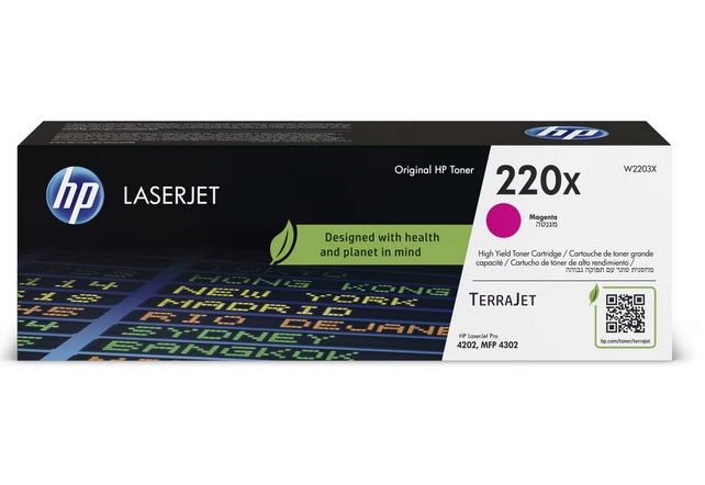 HP W2203X Cartus toner Laser Magenta ORIGINAL No. 220X pt LaserJet Pro 4202, 430, 193808760327