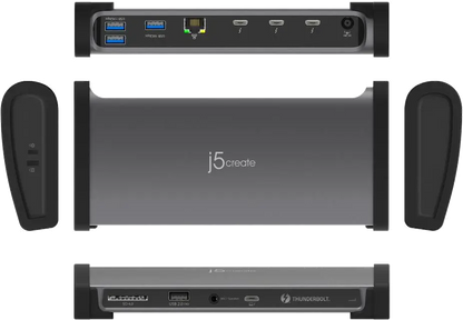 j5create JTD562-FN 8K THUNDERBOLT 4 DOCKING/STATION UK BLACK/SPACE GREY, 4712795086928