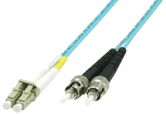 MicroConnect FIB412001 Optical Fibre Cable, LC-ST, Multimode, Duplex, OM3, LSZH, (Aqua Blue), 1m, 5704327694137