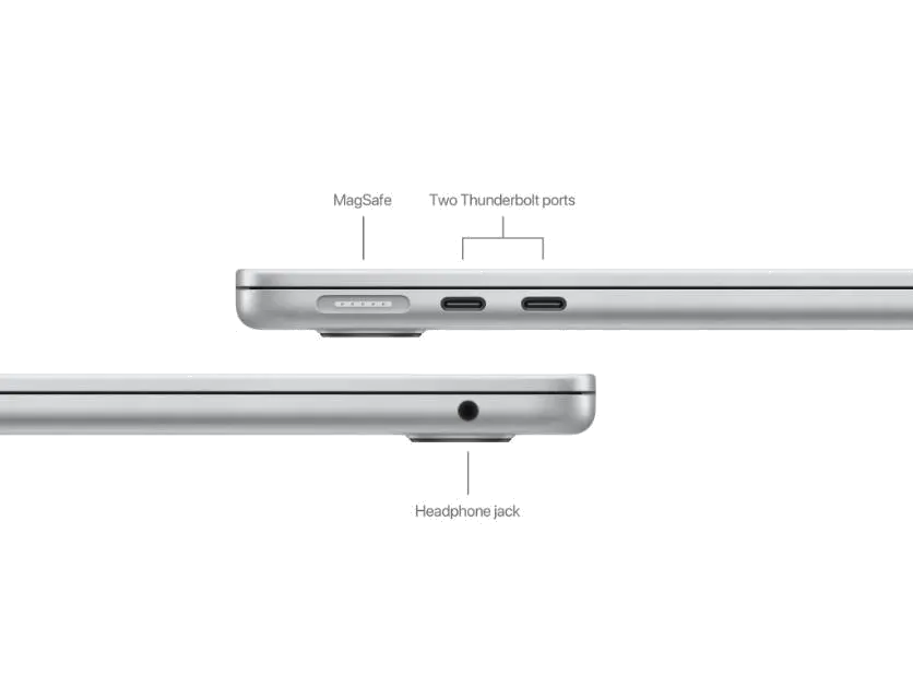 Apple MRXR3RO/A MacBook Air 13 inch M3 8 nuclee CPU si 10 nuclee GPU 8GB 512GB Silver, 195949125645