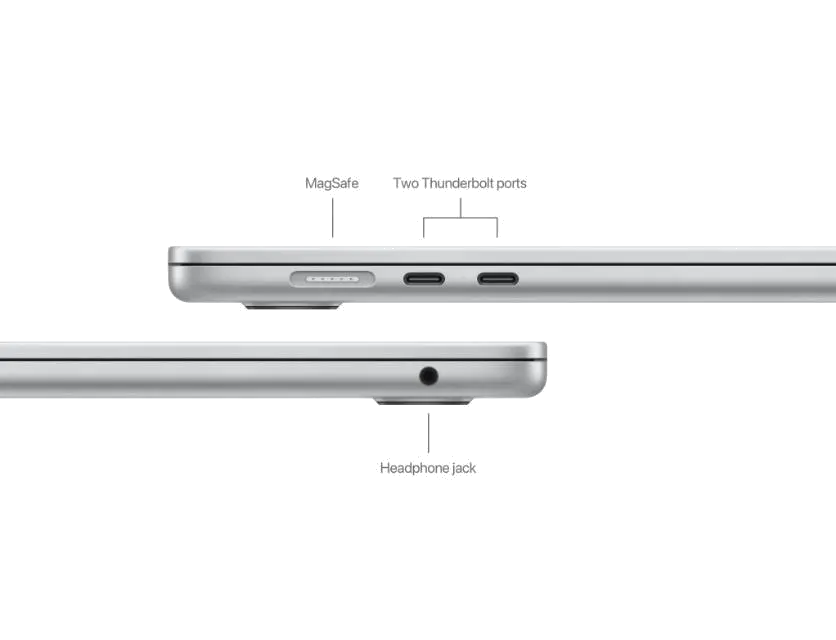 Apple MRYQ3RO/A MacBook Air 15 inch M3, 8 nuclee CPU si 10 nuclee GPU, 8GB, 512GB,Silver, 195949130342