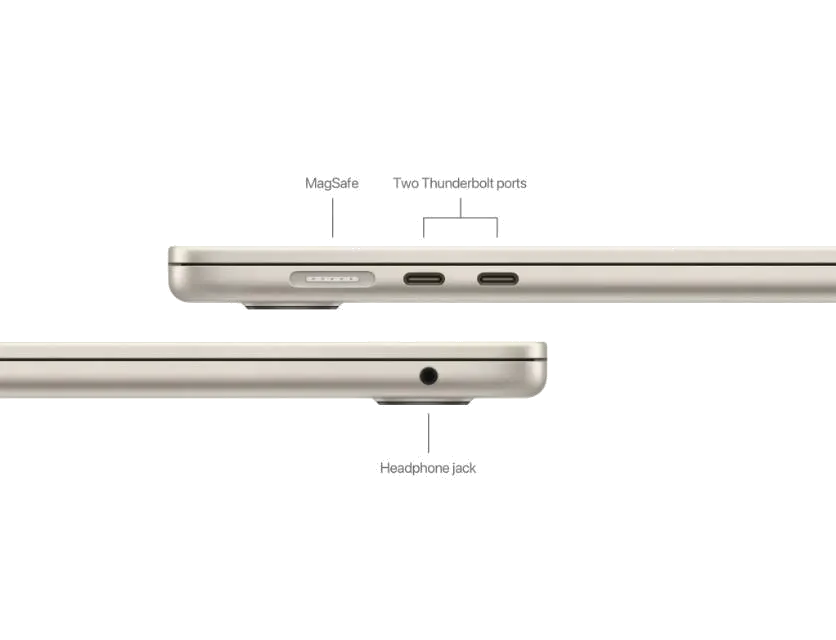 Apple MRYR3RO/A MacBook Air 15 inch M3 8 nuclee CPU si 10 nuclee GPU 8GB 256GB Starlight, 195949130816