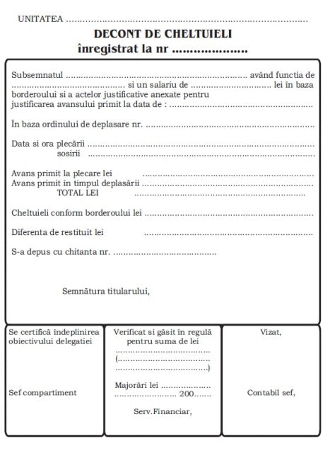 Office 75954 Decont Cheltuieli A5, 100 file