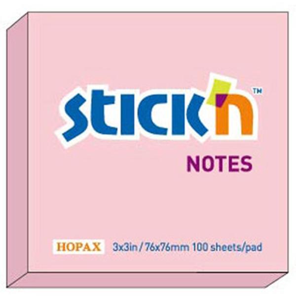 Hopax HO-21148 Notes adeziv 76x76mm, 100 file roz pastel, 4712759211489