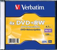 Verbatim 43229 DVD+RW 4X, 4.7 GB Data, Jewel Case / Slim Case, 02394243229 023942432289