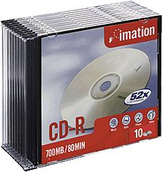 IMATION 18645 CD-R 700MB, 80min, 52x, SLIM