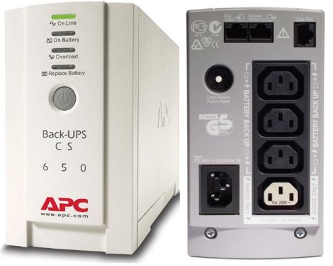 APC BK650EI Back-UPS CS 650VA/400W, 731304219781