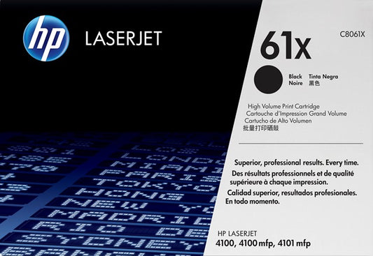 HP C8061X Cartus toner negru No.61X High Capacity pt. LaserJet 4000/4050/4100, 10k, 725184463396