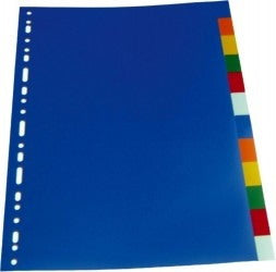 Office 59126 Separator plastic, A4, color set 12, 8699158067526 8693026460686