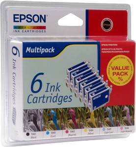 Epson C13T04874010 C13T048140BA Pachet 6 cartuse pt. Stylus R2xx/3xx/ RX500/600, 8715946361185