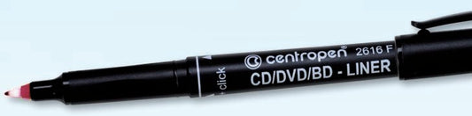 Centropen 4616 R 4616 Marker pentru CD/DVD ROSU, 0.6mm, 8595013631591