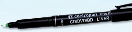 Centropen 4616 V 4616 Marker pentru CD/DVD VERDE, 0.6mm, 8595013610947 8595013616178