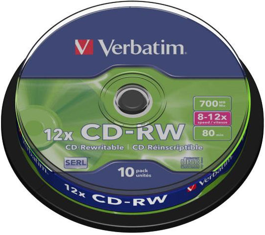 Verbatim 43480 Set 10 buc, CD-RW 8-12X, 700MB, 80min, DataLifePlus, 02394243480