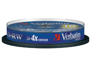 Verbatim 43488 Set 10 buc, DVD+RW 4x, 4.7GB, 120min, Matt Silver, 02394243488 023942434887
