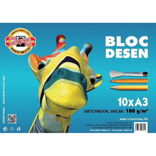 Koh-I-Noor K99200A3006SF Bloc desen A3, 180g/m2, 10 coli hartie alba, 8593539206910