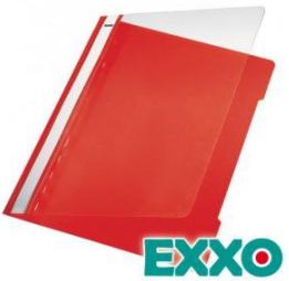 Exxo NK48288080B Dosar plastic (PP) ROSU cu sina si perforatii indosariere, 8693026460570 8693026461461 8693245019399