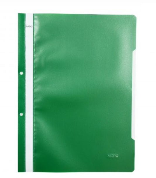 Exxo NK48288160B Dosar plastic (PP) VERDE cu sina si perforatii indosariere, 8693026460587 8693026461478 8693245019412