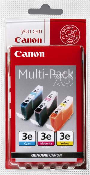 Canon 4480A265 BCI-3eMultipack(C+M+Y) Set 3 rezerve Cyan/Magenta/Yellow, 8714574971322