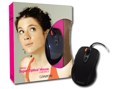 Canyon CNR-MSL5 Mouse Canyon Optic USB PS/2, 7butoane + scroll, negru, 8717371849092