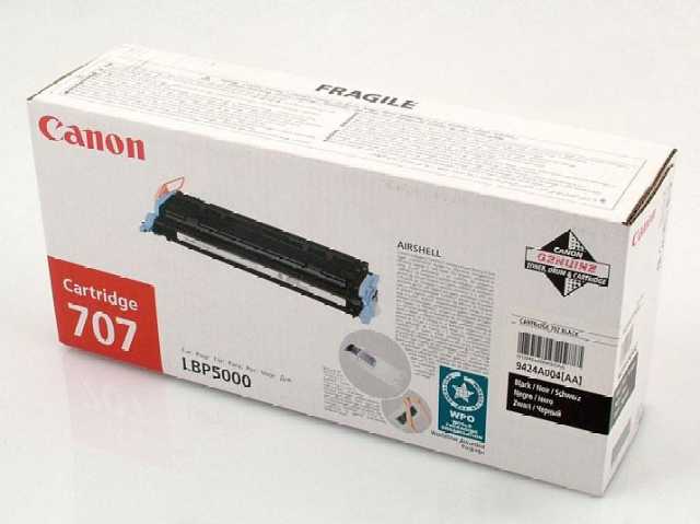 Canon 9424A004 CRG707B Cartus toner original negru pentru LBP5000, 2500 pgs