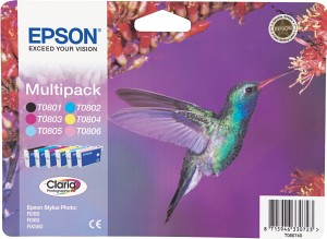 Epson C13T08074011 T080740 Multipack 6 cartuse Bk/C/M/Y/LC/LM, originale, 8715946494173